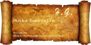 Hutka Gabriella névjegykártya